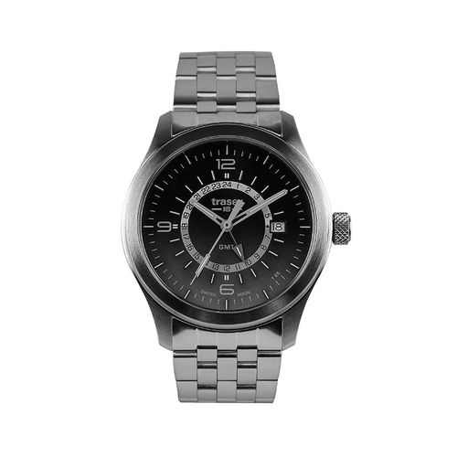 TRASER P59 极光GMT腕表（皮革表带）钢带男士户外手表军迷手表商务腕表 君客